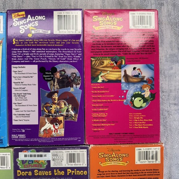 Kids VHS Lot - Dora, Disney Sing A Long, Richard Scary, Jay Jay Nickelodeon - Picture 8 of 10